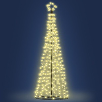 Jingle Jollys 3.6M LED Christmas Tree Lights Xmas Fibre Optic Decor Warm White Bonus Bag