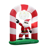 Jingle Jollys 2.4m Christmas Inflatable Disco Santa Lights Xmas Decoratopm