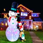 Jingle Jollys 2.4M Christmas Inflatable Snowman Lights Outdoor Decorations