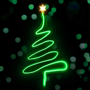 Green Tree Glow 114cm Christmas Fairy Lights with Festive Tree Design