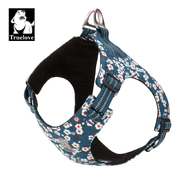 Floral Doggy Harness Saxony Blue S