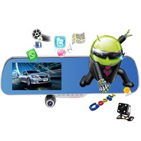 5.0" IPS Touch Android 4.4 ROM 8GB FHD1080P DashCam Park Car Rearview Mirror