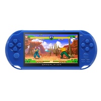 Blue 5 Inch Screen Handheld Video Console Built in 300 Games GBA/NES Console