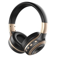 B-19 Folding Wireless Over-The-Ear Bluetooth Headphone (Gold)