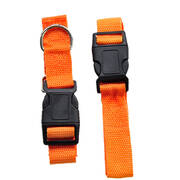 Adjustable Dog Hands Free Leash Waist Belt Buddy Jogging Walking Running Orange