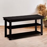 Stylish Black Shoe Storage Bench