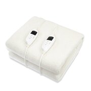 Heated Electric Blanket Fitted Fleece Underlay Throw - Double