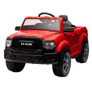 RAM Electric Ride On Car in Red with Realistic Features for Kids