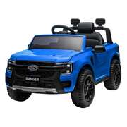 Electric Kids Ride On Car in Blue with Realistic Features