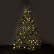 2.4m Pre Lit LED Christmas Tree with Pine Cones