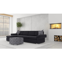 Wembley 3.5 + Chaise ( Black )