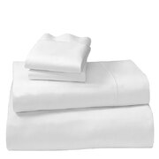 Cotton microfibre 1000TC 4pc Queen sheet set - White