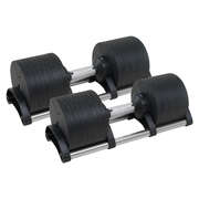 Eon 2x 36kg Adjustable Dial Dumbbells Home Gym Weight Set