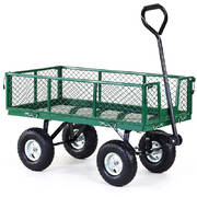 Garden Cart with Mesh Liner Lawn Folding Trolley