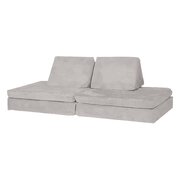 Grey Modular Kids Play Foam Couch - Huddle