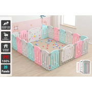 Foldable Baby Playpen 20 Panel Pink