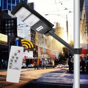 LED Solar Street Light 90W Radar PIR Motion Sensor Wall Timing Lamp Remote control Waterproof