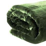 600-GSM Mink Blanket Queen Double-Sided Soft Plush Faux Throw Wine Green
