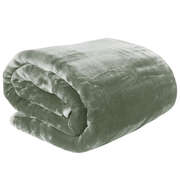 600-GSM Mink Blanket Queen Double-Sided Soft Plush Faux Throw Wine Sage