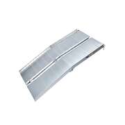 Foldable 4ft Aluminium Wheelchair Ramp R02 Non-Slip Silver Mobility