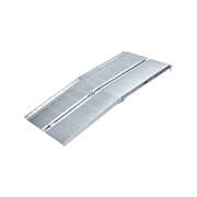 Foldable 5ft Aluminium Wheelchair Ramp R02 Non-Slip Silver Mobility