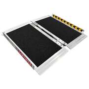 Aluminium Wheelchair Ramp 2FT Mobility Ramp with High Grip Surface Safety Side Rails L