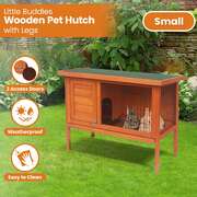 Rabbit Hutch 2 Section Timber 91.5x45x70cm