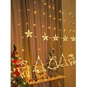 1pc Christmas Tree & Bell Design Hanging Decorative Light