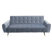 Velvet Sofa Bed by Sarantino - Light Grey