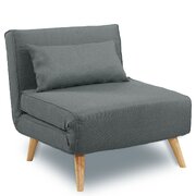 Adjustable Chair Single Sofa Bed Linen - Dark Grey