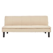 Sarantino 3 Seater Modular Faux Linen Fabric Sofa Bed Couch - Beige