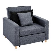 Suri 3-in-1 Convertible Lounge Chair Bed by - Blue