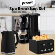 Breakfast Set Silver Stainless Steel