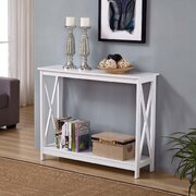 White X-Frame Console Table for Modern Elegance