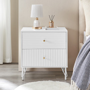 White Bedside Table Drawer Nightstand