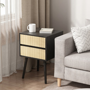 Black Nightstand Versatile Bedside Table