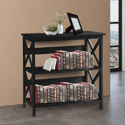 Black 3-Tier Bookshelf Display Rack