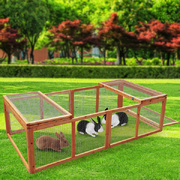 Wooden Chicken Coop & Rabbit Hutch - Rectangular Design.