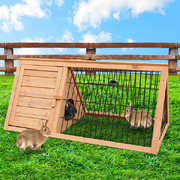 Unique Triangle Design Wooden Rabbit Hutch