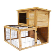 2-Storey Chicken Coop & Rabbit Hutch With Large Run