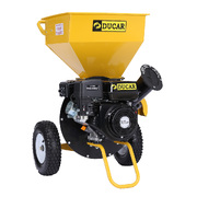 7HP Wood Chipper Shredder Mulcher Grinder Petrol Yellow Black