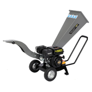 7HP Wood Chipper Shredder Mulcher Grinder Petrol Silver
