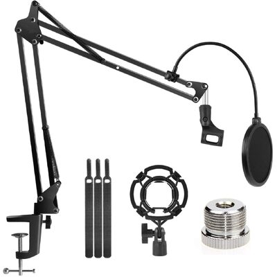 Microphone Radio Broadcasting Stand With 3/8T O 5/8 Screw Adapter