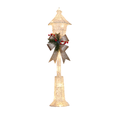 Christmas Lamp Post with Lights  90cm