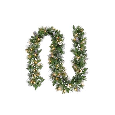 Christmas Garland with Twinkle Lights 274cm Bryson Pine