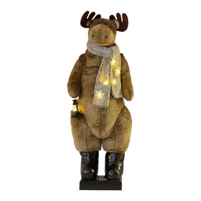 1.5m Musical LED Animated Christmas Moose Decoration Light-Up Lantern Ornament