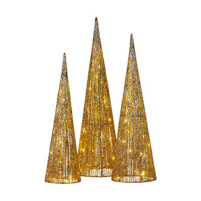 3pc Christmas Tree Indoor Outdoor Display Decoration LED Lights Front Yard Lawn