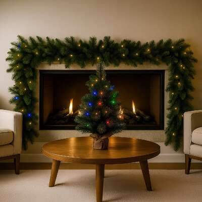 Christmas Garland With LED Lights