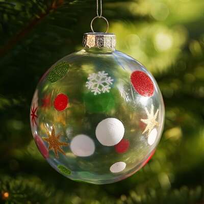 Glass Christmas Baubles Set