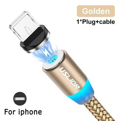 2M GOLD Magnetic USB Cable For iPhone 12